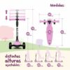 Monopattino bambino 2 anni a 6 anni - Monopattino bambina altezza regolabile con ruote luci LED - Monopattino 3 ruote Scooter bambino - Monopattino per bambini per bambini e ragazze - immagine 6