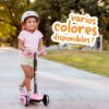 Monopattino bambino 2 anni a 6 anni - Monopattino bambina altezza regolabile con ruote luci LED - Monopattino 3 ruote Scooter bambino - Monopattino per bambini per bambini e ragazze - immagine 8