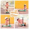 Monopattino bambino 2 anni a 6 anni - Monopattino bambina altezza regolabile con ruote luci LED - Monopattino 3 ruote Scooter bambino - Monopattino per bambini per bambini e ragazze - immagine 9