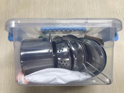 Sundaymot Giocattoli da Cucina per Bambini, Accessori Cucina Bambini con Acciaio Inossidabile Pentole Set, Grembiule e Cappello, Taglio Cibo Verdura Chef Gioco di Ruolo Set per Ragazze e Ragazzi - immagine 10