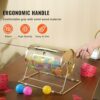 VEVOR Tamburo per gioco lotteria capienza 3500 biglietti o 100 palline, serbatoio rotante piattaforma girevole della lotteria, scatola per biglietti per giochi della lotteria colore dorato - immagine 6