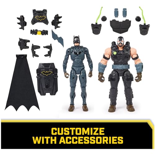 dc comics, Set Battaglia Batman Adventures, Set di Action Figure con Bane e Batman, 14 Accessori Armatura, Giocattoli dei Supereroi da 30 cm per Bambini e Bambine - immagine 5