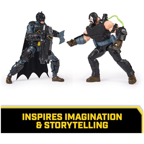 dc comics, Set Battaglia Batman Adventures, Set di Action Figure con Bane e Batman, 14 Accessori Armatura, Giocattoli dei Supereroi da 30 cm per Bambini e Bambine - immagine 6