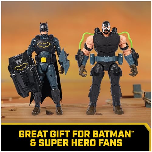 dc comics, Set Battaglia Batman Adventures, Set di Action Figure con Bane e Batman, 14 Accessori Armatura, Giocattoli dei Supereroi da 30 cm per Bambini e Bambine - immagine 7