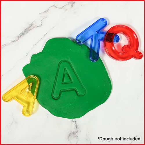 edxeducation Mini barattolo con lettere e numeri trasparenti di plastica colorati, scatola leggera, gioco sensoriale, per la conta e l’ortografia - immagine 7