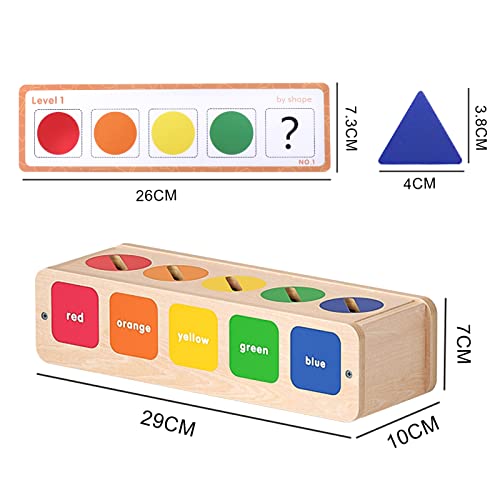 3 in 1 Giochi Legno per Bambini da 1 Anno, Giocattoli Montessori per 12-36 Mesi Ragazzi e Ragazze, Colore Forma Ordina Abbina Giocattoli Educativi, Regalo di Compleanno di Natale - immagine 7