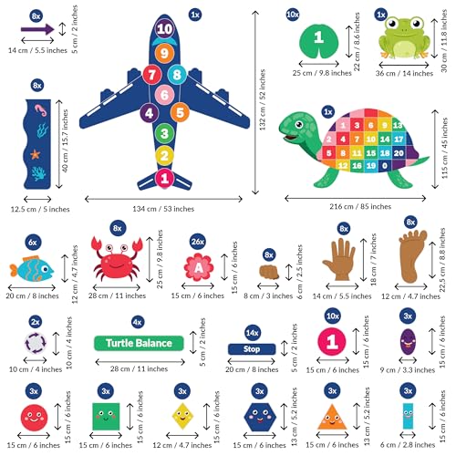 Decalcomanie Per Percorsi Sensoriali Per Pavimento E Parete | 173 Sticker Educativi E Interattivi Per Bambini | Percorsi Sensoriali | Decalcomanie Per Percorsi Sensoriali | Percorsi Sensoriali Parete - immagine 6
