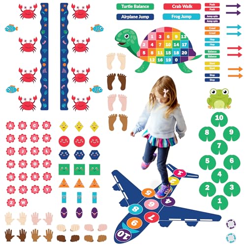Decalcomanie Per Percorsi Sensoriali Per Pavimento E Parete | 173 Sticker Educativi E Interattivi Per Bambini | Percorsi Sensoriali | Decalcomanie Per Percorsi Sensoriali | Percorsi Sensoriali Parete