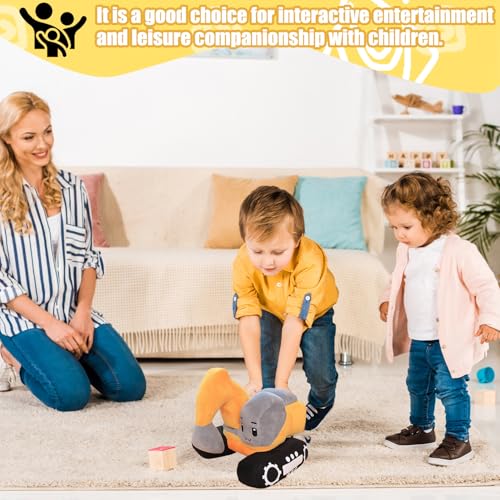 Escavatore di Peluche per Bambini, Ecavatore Peluche, Escavatore Ripieno, Escavatore Cuscino in Peluche, Peluche a Forma di Cartone Animato Escavatore, Escavatore Farcito per Regalo Compleanno - immagine 7
