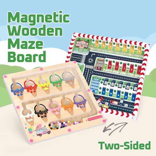 Giochi Montessori 2 in 1 Labirinto Magnetico di Lettere e Numeri Giocattoli regalo bambina bambino Giocattoli Per I'ordinamento Dei Colori Per Bambini Giochi Bambini Bambina Bambino 3 4 5 anni - immagine 3