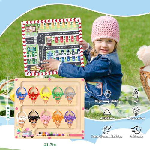 Giochi Montessori 2 in 1 Labirinto Magnetico di Lettere e Numeri Giocattoli regalo bambina bambino Giocattoli Per I'ordinamento Dei Colori Per Bambini Giochi Bambini Bambina Bambino 3 4 5 anni - immagine 6