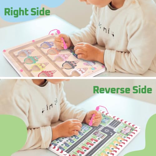 Giochi Montessori 2 in 1 Labirinto Magnetico di Lettere e Numeri Giocattoli regalo bambina bambino Giocattoli Per I'ordinamento Dei Colori Per Bambini Giochi Bambini Bambina Bambino 3 4 5 anni - immagine 7