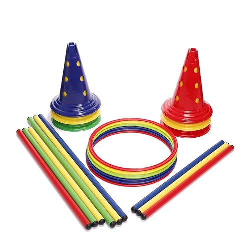 Italveneta Didattica - Kit Saltarello Piccolo, Stimolazione Motoria e Creativa per Bambini, Set Dinamico di 21 Pezzi per Giochi di Agilità e Coordinazione, Colori Misti Rosso, Giallo, Verde, Blu - immagine 2