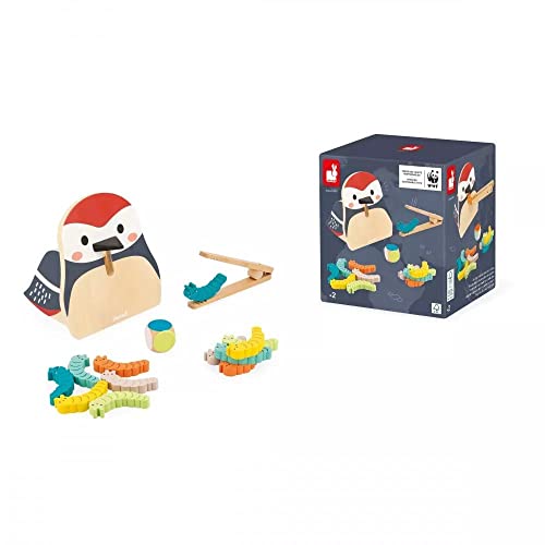 Janod Picchio e Bruchi-Giocattolo Multisensoriale Prima Infanzia-Riconoscere i Colori-Collaborazione con Il WWF-dai 24 Mesi, J08641, Multicolore, Small - immagine 8