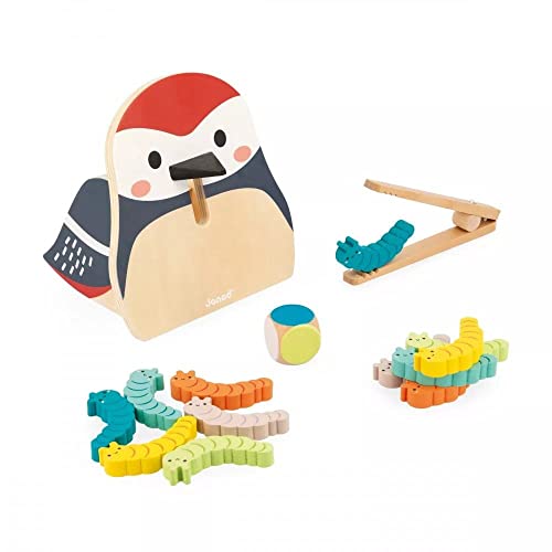 Janod Picchio e Bruchi-Giocattolo Multisensoriale Prima Infanzia-Riconoscere i Colori-Collaborazione con Il WWF-dai 24 Mesi, J08641, Multicolore, Small