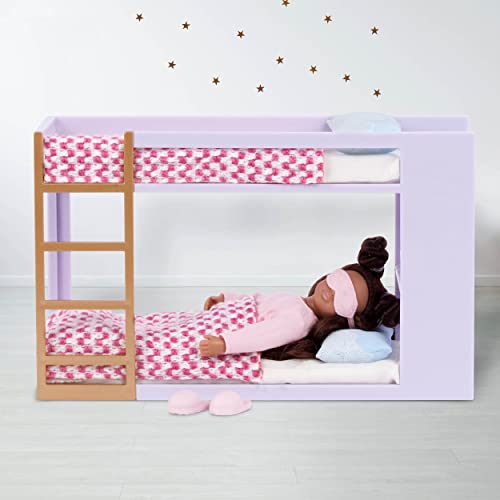 Lori Mini Toy 6-inch Doll & Bedroom Furniture – Dollhouse Accessories – Play for Kids – 3 Years + – Tania’s Bunk Bed Set, Multicolore, LO37124Z - immagine 6