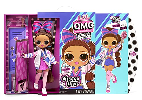 Mermaze Mermaidz- l.o.l OMG Sports Cheer Diva-Bambola alla Moda Cheerleader-con 20 sorprese-Include Abiti, Accessori e Altro-da Collezione-per Bambini dai 3 Anni in su, Multicolore, Series 2, 577508C3 - immagine 5