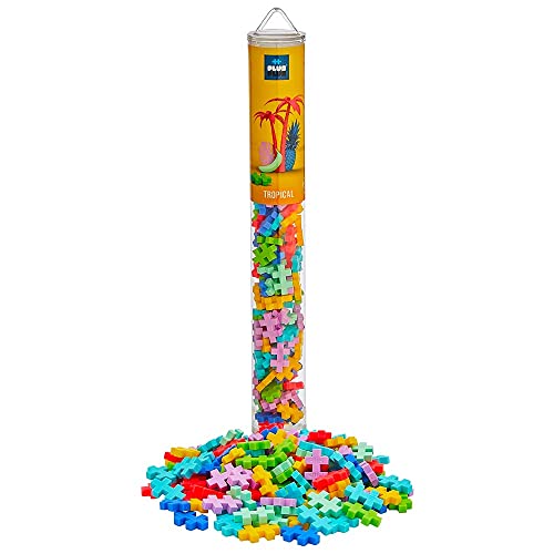 PLUS PLUS - Tubo da 100 pezzi con colori tropicali - Gioco di costruzione - PP4264