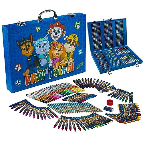 Paw Patrol Valigetta Colori per Bambini - Kit con 130+ Colori per Bambini con Pastelli a Cera Colori a Matita Pennarelli Lavabili per Bambini Idea Regalo Creativa - immagine 8