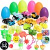 Prextex Uova di Pasqua Riempite con 30 Mini Giocattoli e Sorprese per i più Piccoli-Ogni Uovo Contiene Un Giocattolo Diverso per la Caccia all'Uovo di Pasqua, Regali di Giochi di Pasqua