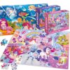 QUOKKA 60 puzzle per bambini Ages 4-6 – Jigsaw Puzzles for Toddlers 3-5 – Unicorn Princess Animals Toys for Children 6-8 yo – Gift Educational Game for Boys & Girls - immagine 9