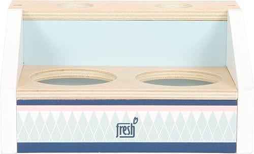 Small Foot 11070 - Ghiaccio con Supporto per Ghiaccio colorato in Legno, Certificato FSC 100%, Sei Diversi Tipi di Gelato per Il Gioco di Ruolo nel Negozio di Shopping, Giocattoli, Multicolore - immagine 7