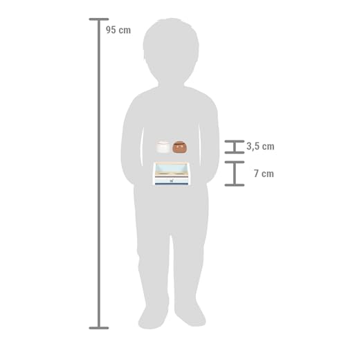 Small Foot 11070 - Ghiaccio con Supporto per Ghiaccio colorato in Legno, Certificato FSC 100%, Sei Diversi Tipi di Gelato per Il Gioco di Ruolo nel Negozio di Shopping, Giocattoli, Multicolore - immagine 10