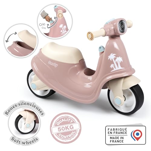 Smoby - Porta monopattino rosa - Scatola portagiochi - Ruote silenziose Dai 2 anni - immagine 3
