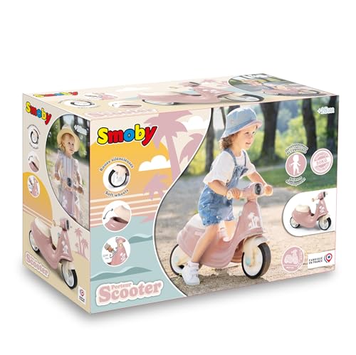 Smoby - Porta monopattino rosa - Scatola portagiochi - Ruote silenziose Dai 2 anni - immagine 8