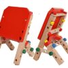 TOWO Set con Viti e Bulloni - Giocattolo in Legno - Set di Blocchi da Costruzioni con 54 Pezzi cassetta attrezzi legno panca della sedia - Gioco di Costruzioni in Legno per Bambini di 4 Anni … - immagine 4