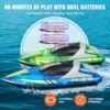 VEVOR Barca RC Giocattolo 2 Barche Telecomandate 2,4 GHz 12 km/h per Piscine Laghi, Barca da Regata con Luce LED, Impermeabile per Tutto il Corpo, Giocattolo Acquario RC Barca 2 Pezzi, Blu e Verde - immagine 7