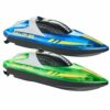 VEVOR Barca RC Giocattolo 2 Barche Telecomandate 2,4 GHz 12 km/h per Piscine Laghi, Barca da Regata con Luce LED, Impermeabile per Tutto il Corpo, Giocattolo Acquario RC Barca 2 Pezzi, Blu e Verde - immagine 10
