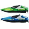 VEVOR Barca RC Giocattolo 2 Barche Telecomandate 2,4 GHz 12 km/h per Piscine Laghi, Barca da Regata con Luce LED, Impermeabile per Tutto il Corpo, Giocattolo Acquario RC Barca 2 Pezzi, Blu e Verde - immagine 11