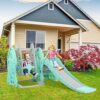 4 in 1 Scivolo per Bambini, Parco Giochi per Bambini, Centro Attività per Bambin, Set di Scivoli per Bambini da Giardino o Cameretta, Altalena con Scivolo, per Interni ed Esterni - immagine 3