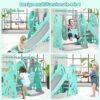 4 in 1 Scivolo per Bambini, Parco Giochi per Bambini, Centro Attività per Bambin, Set di Scivoli per Bambini da Giardino o Cameretta, Altalena con Scivolo, per Interni ed Esterni - immagine 4