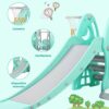4 in 1 Scivolo per Bambini, Parco Giochi per Bambini, Centro Attività per Bambin, Set di Scivoli per Bambini da Giardino o Cameretta, Altalena con Scivolo, per Interni ed Esterni - immagine 5