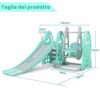 4 in 1 Scivolo per Bambini, Parco Giochi per Bambini, Centro Attività per Bambin, Set di Scivoli per Bambini da Giardino o Cameretta, Altalena con Scivolo, per Interni ed Esterni - immagine 8