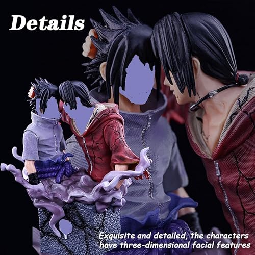 BSNRDX Action Figure Anime, Anime Heroes Action figure Uchiha Itachi e Sasuke Modello PVC Giocattoli Bambole Inscatolato Ornamenti Collezione Home Decor 17 CM, Multicolore (ABS1037) - immagine 4