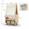 BanaSuper 3-in-1 Cavalletto per Bambini, Cavalletto per Dipingere su due Lati, Lavagna per L'arte dei Bambini e Lavagna Bianca Regolabile in Altezza, Cavalletto Mobile per Bambini con Cestino - immagine 3
