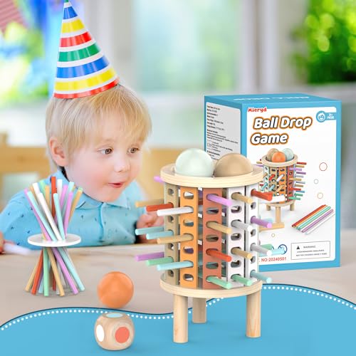 Giochi Montessori Legno Bambini 3 4 5 6 7 8 9+ Anni Idee Regalo, Torre Gioco da Tavolo con Bastoncini Colorato e Dadi, Interattivi Giochi Educativi di Famiglia Regalini Festa Compleanno Bambina Bimbo - immagine 8