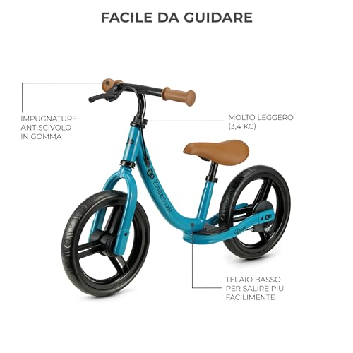 Kinderkraft SPACE2 Bicicletta bambini 3-5 anni, Bici senza pedali, 12 polici ruote, Design sportivo, Regolazione della sella, Montaggio facile, Struttura leggera - immagine 4