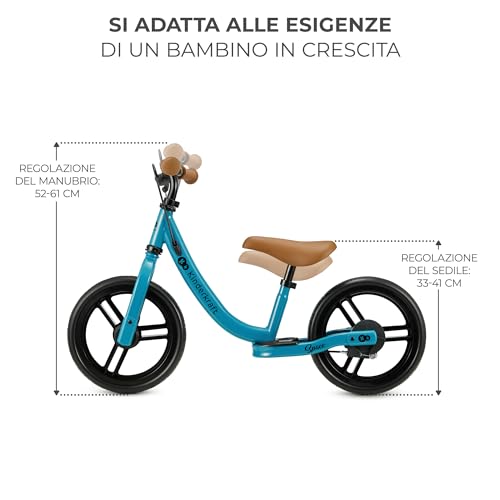Kinderkraft SPACE2 Bicicletta bambini 3-5 anni, Bici senza pedali, 12 polici ruote, Design sportivo, Regolazione della sella, Montaggio facile, Struttura leggera - immagine 5