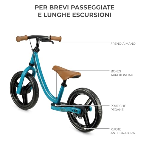 Kinderkraft SPACE2 Bicicletta bambini 3-5 anni, Bici senza pedali, 12 polici ruote, Design sportivo, Regolazione della sella, Montaggio facile, Struttura leggera - immagine 7