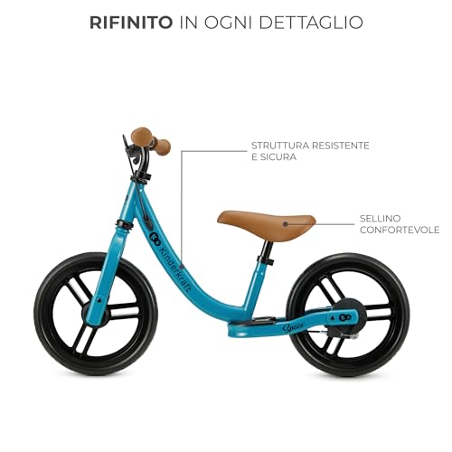 Kinderkraft SPACE2 Bicicletta bambini 3-5 anni, Bici senza pedali, 12 polici ruote, Design sportivo, Regolazione della sella, Montaggio facile, Struttura leggera - immagine 9
