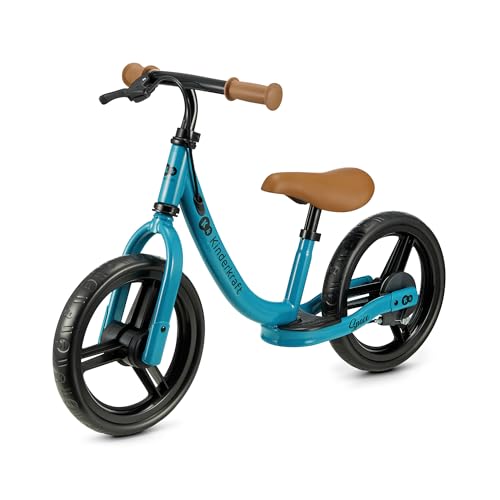 Kinderkraft SPACE2 Bicicletta bambini 3-5 anni, Bici senza pedali, 12 polici ruote, Design sportivo, Regolazione della sella, Montaggio facile, Struttura leggera