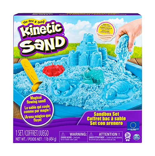 Kinetic Sand Playset Castelli di Sabbia Sabbia cinetica con vaschetta Sabbia magica Sabbia colorata a sorpresa 454gr 3 formine incluse Giocattoli per bambini e bambine 3 anni - immagine 4