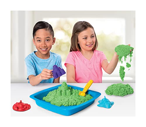 Kinetic Sand Playset Castelli di Sabbia Sabbia cinetica con vaschetta Sabbia magica Sabbia colorata a sorpresa 454gr 3 formine incluse Giocattoli per bambini e bambine 3 anni - immagine 7