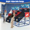 LIFEZEAL Pallacanestro Arcade, gioco da basket per bambini, con supporto, gioco da basket per 2 giocatori con 2 cestini, 4 palline e pompa, basket per ragazzi e ragazze - immagine 3