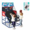 LIFEZEAL Pallacanestro Arcade, gioco da basket per bambini, con supporto, gioco da basket per 2 giocatori con 2 cestini, 4 palline e pompa, basket per ragazzi e ragazze