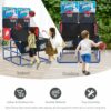 LIFEZEAL Pallacanestro Arcade, gioco da basket per bambini, con supporto, gioco da basket per 2 giocatori con 2 cestini, 4 palline e pompa, basket per ragazzi e ragazze - immagine 5